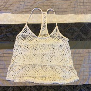 Crocheted racerback cropped top